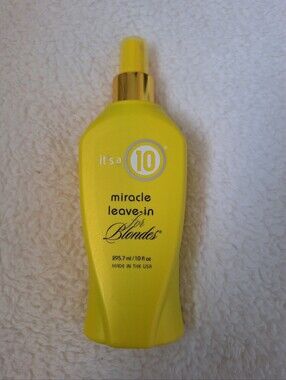 NWT It's a 10 Miracle Leave-In Conditioner For Blondes Spray Bottle 10 Oz Size